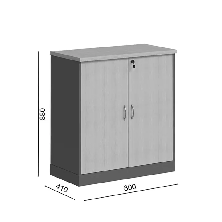 Professional low cabinet Fesialo pakoworld in natural-anthracite color 80x41x80cm