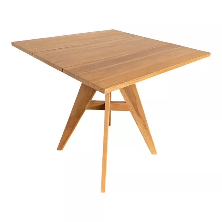 Cadrada table pakoworld teak wood in natural shade 80x80x76cm