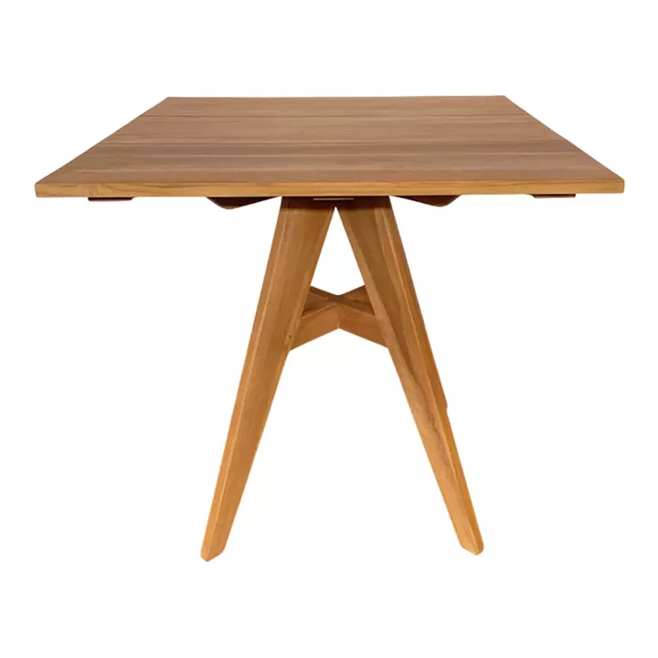 Cadrada table pakoworld teak wood in natural shade 80x80x76cm