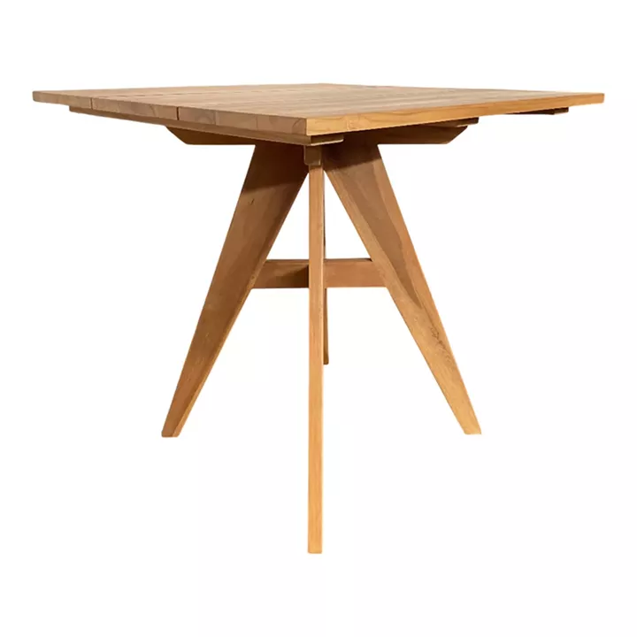 Cadrada table pakoworld teak wood in natural shade 80x80x76cm