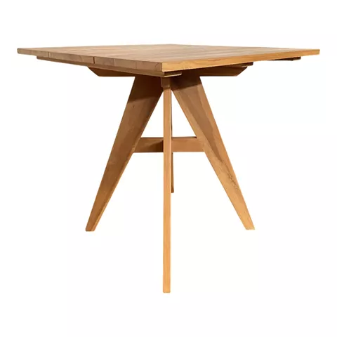 Τραπέζι Cadrada pakoworld teak ξύλο σε φυσική απόχρωση 80x80x76εκ