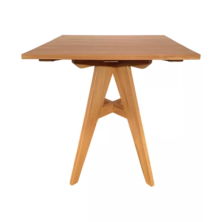 Τραπέζι Cadrada pakoworld teak ξύλο σε φυσική απόχρωση 70x70x76εκ