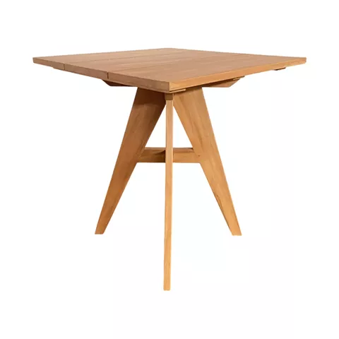 Τραπέζι Cadrada pakoworld teak ξύλο σε φυσική απόχρωση 70x70x76εκ