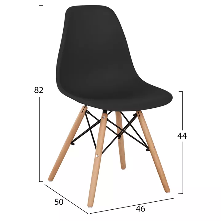ΣΕΤ ΤΡΑΠΕΖΑΡΙΑΣ 3ΤΜΧ PALOMA HM21380.02 ΤΕΤΡΑΓΩΝΟ ΤΡΑΠΕΖΙ & 2 ΚΑΡΕΚΛΕΣ ΣΕ ΜΑΥΡΟ
