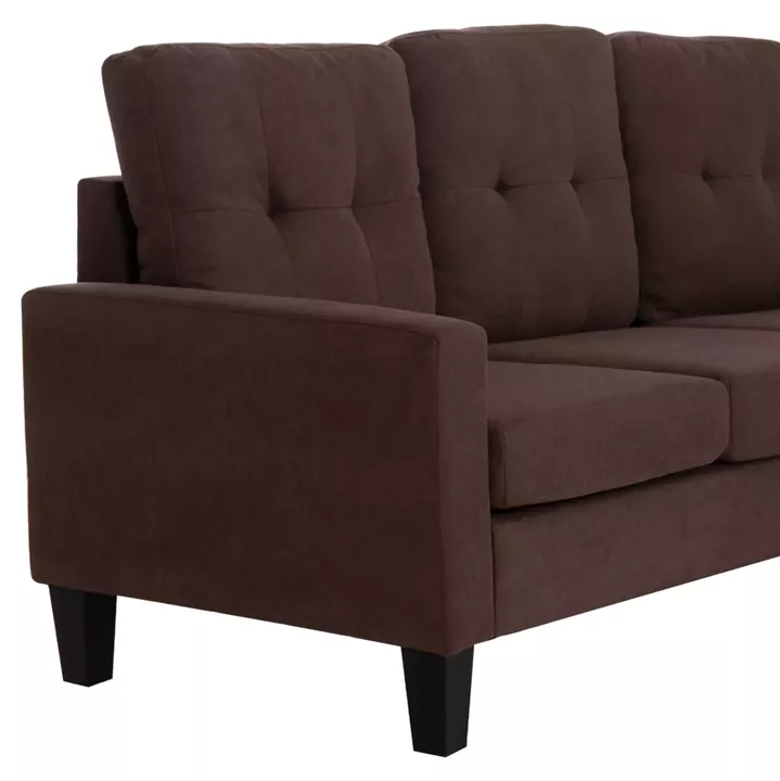 ΚΑΝΑΠΕΣ ΓΩΝΙΑ ΑΝΑΣΤΡΕΨΙΜΗ MEGGY HM3297.12 ΚΑΦΕ ΥΦΑΣΜΑ 184.5x129x86Yεκ.