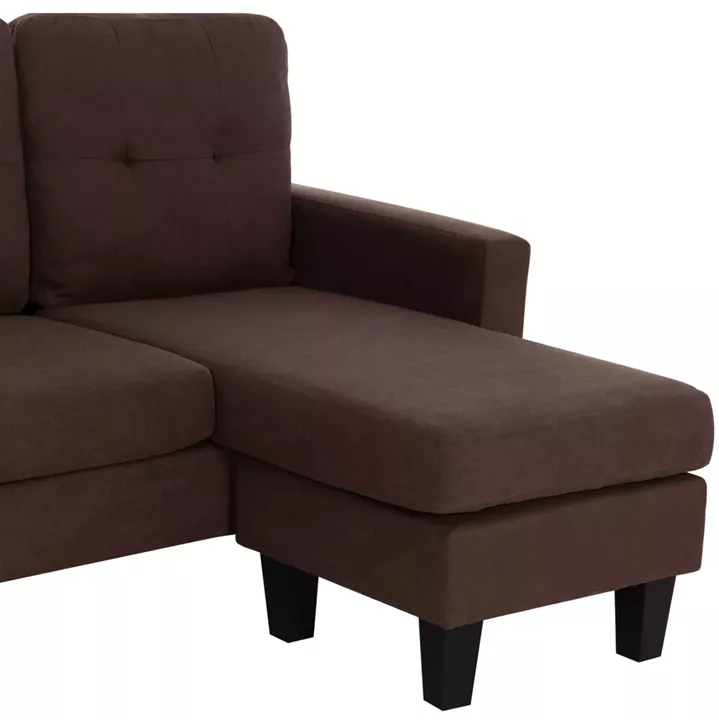 ΚΑΝΑΠΕΣ ΓΩΝΙΑ ΑΝΑΣΤΡΕΨΙΜΗ MEGGY HM3297.12 ΚΑΦΕ ΥΦΑΣΜΑ 184.5x129x86Yεκ.
