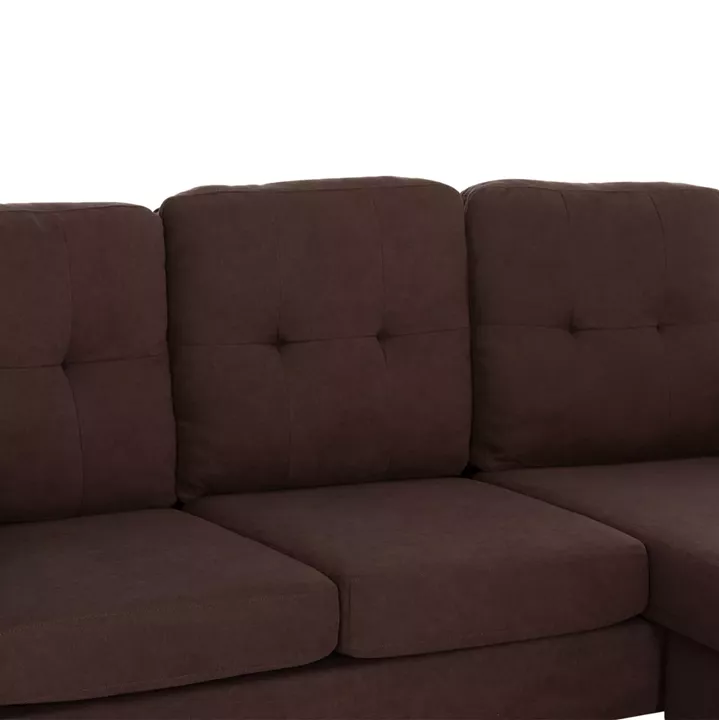 ΚΑΝΑΠΕΣ ΓΩΝΙΑ ΑΝΑΣΤΡΕΨΙΜΗ MEGGY HM3297.12 ΚΑΦΕ ΥΦΑΣΜΑ 184.5x129x86Yεκ.