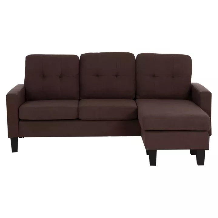 ΚΑΝΑΠΕΣ ΓΩΝΙΑ ΑΝΑΣΤΡΕΨΙΜΗ MEGGY HM3297.12 ΚΑΦΕ ΥΦΑΣΜΑ 184.5x129x86Yεκ.