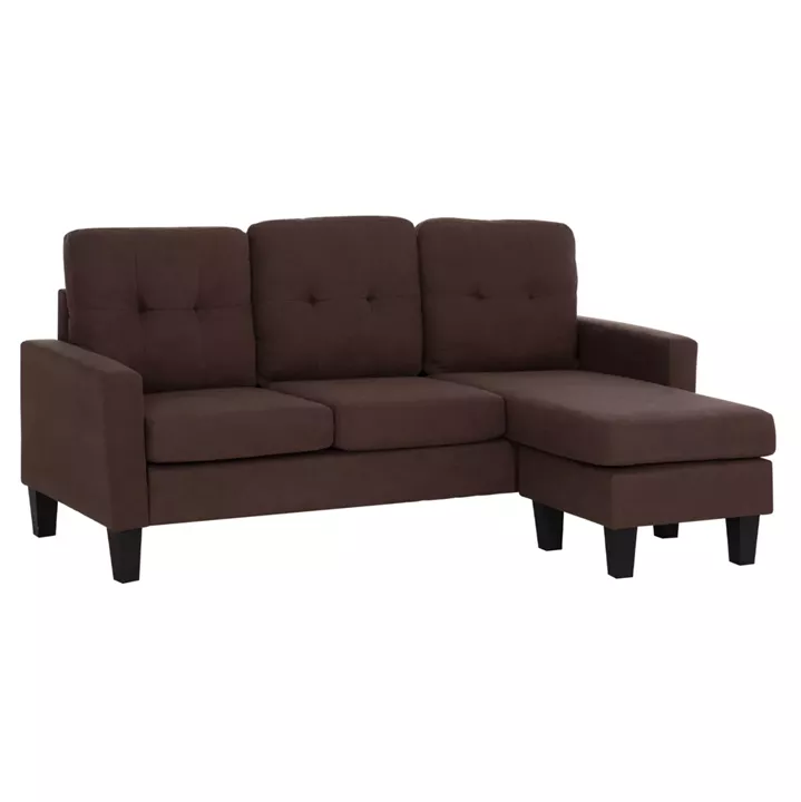 ΚΑΝΑΠΕΣ ΓΩΝΙΑ ΑΝΑΣΤΡΕΨΙΜΗ MEGGY HM3297.12 ΚΑΦΕ ΥΦΑΣΜΑ 184.5x129x86Yεκ.