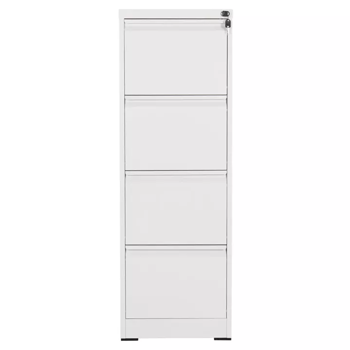 SET 2PCS OFFICE FILING CABINETS SIDER HM10995.02 WHITE METAL