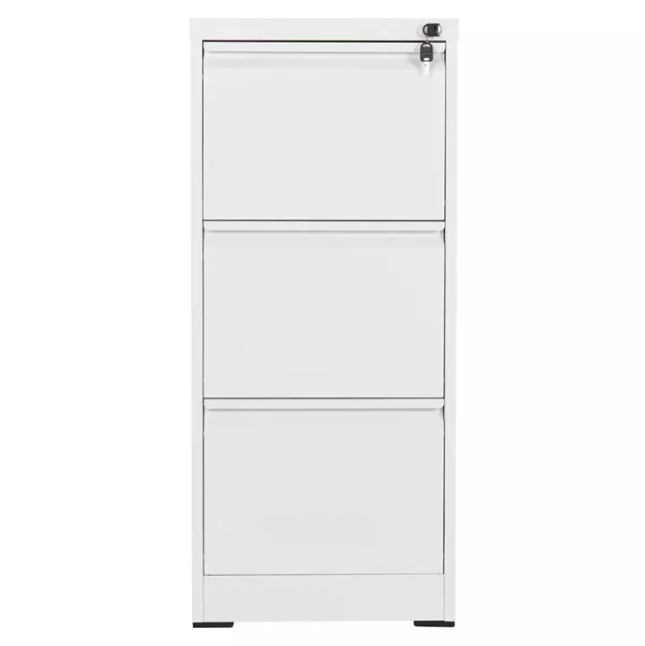SET 2PCS OFFICE FILING CABINETS SIDER HM10995.02 WHITE METAL
