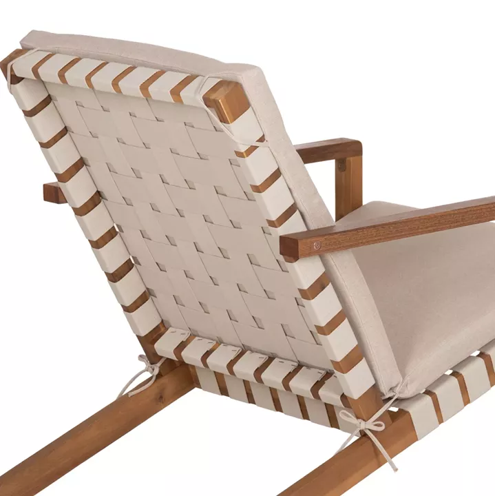 LOUNGE ΣΕΤ ΕΞ.ΧΩΡΟΥ 3ΤΜΧ DAME HM10982 ΞΥΛΟ ΑΚΑΚΙΑΣ--ΣΧΟΙΝΙ STRAP & ΜΑΞΙΛΑΡΙΑ ΣΕ ΜΠΕΖ
