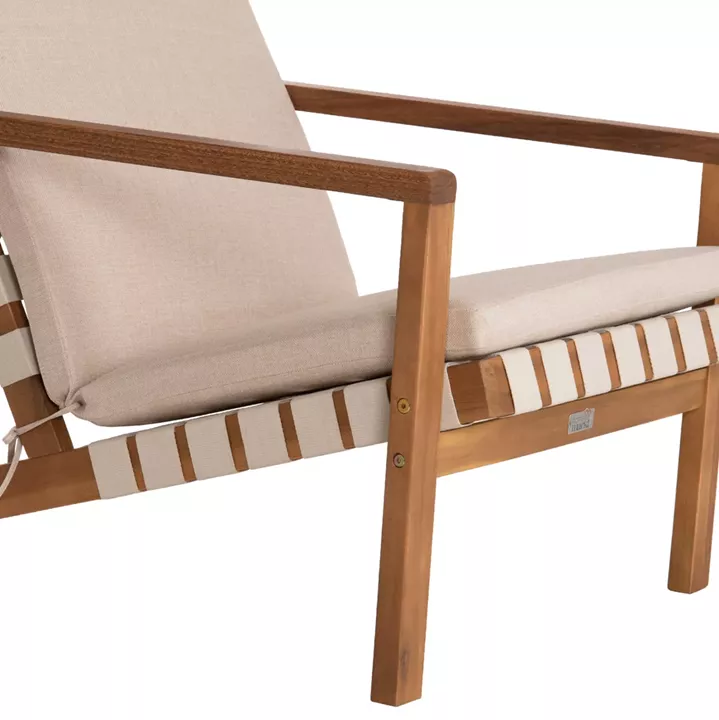 LOUNGE ΣΕΤ ΕΞ.ΧΩΡΟΥ 3ΤΜΧ DAME HM10982 ΞΥΛΟ ΑΚΑΚΙΑΣ--ΣΧΟΙΝΙ STRAP & ΜΑΞΙΛΑΡΙΑ ΣΕ ΜΠΕΖ