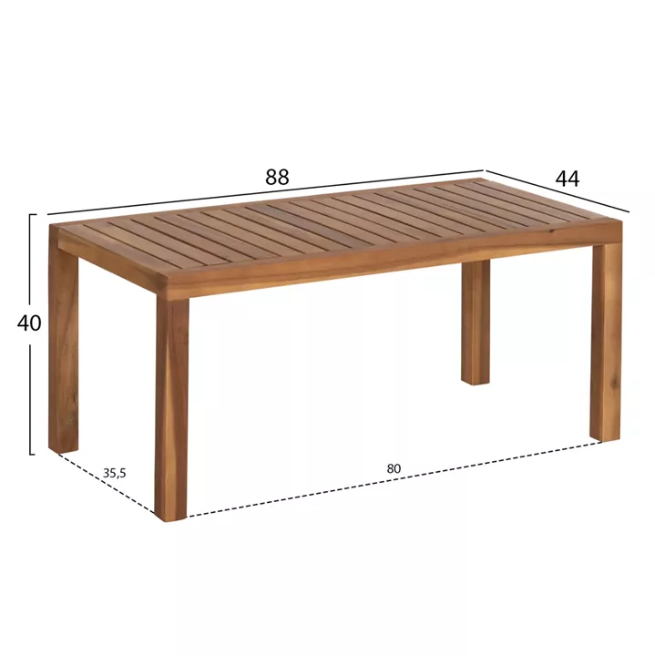 LOUNGE ΣΕΤ ΕΞ.ΧΩΡΟΥ 3ΤΜΧ FORNEL HM10988 ΞΥΛΟ ΑΚΑΚΙΑΣ ΣΕ ΦΥΣΙΚΟ