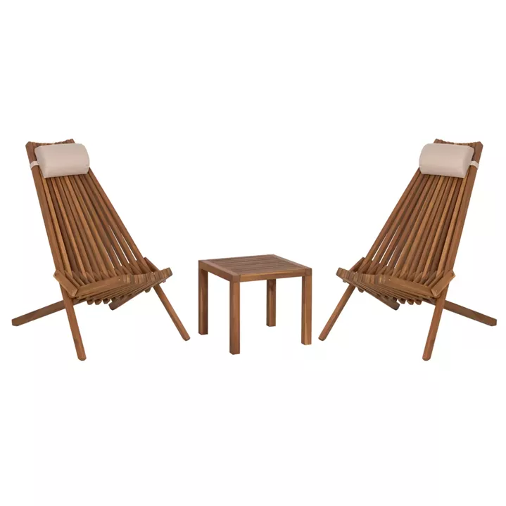 LOUNGE ΣΕΤ ΕΞ.ΧΩΡΟΥ 3ΤΜΧ SHIGAN HM10993 ΞΥΛΟ ΑΚΑΚΙΑΣ--ΜΑΞΙΛΑΡI ΚΕΦΑΛΗΣ ΣΕ ΜΠΕΖ