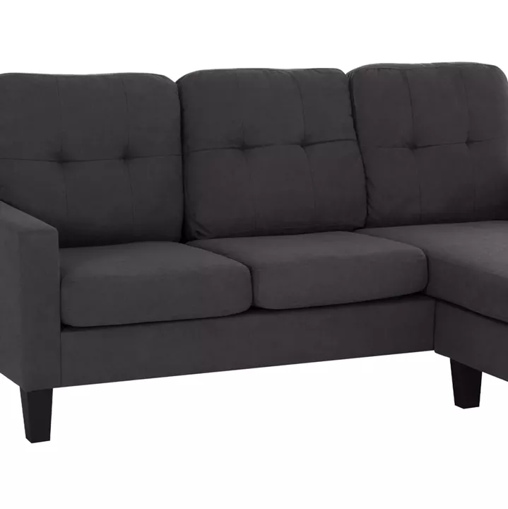 ΚΑΝΑΠΕΣ ΓΩΝΙΑ ΑΝΑΣΤΡΕΨΙΜΗ MEGGY HM3297.11 ΓΚΡΙ ΥΦΑΣΜΑ 184.5x75-129x86Yεκ.