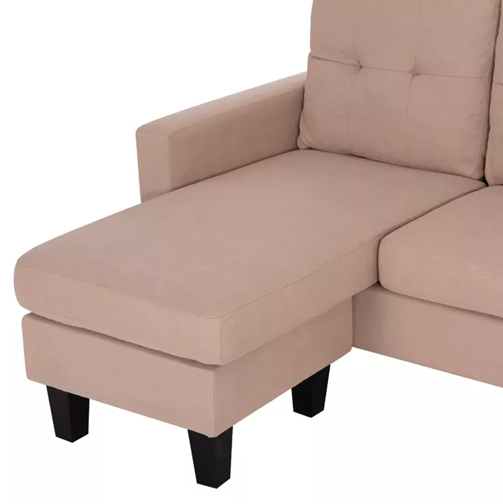 ΚΑΝΑΠΕΣ ΓΩΝΙΑ ΑΝΑΣΤΡΕΨΙΜΗ MEGGY HM3297.13 ΜΠΕΖ ΥΦΑΣΜΑ 184.5x75-129x86Yεκ.
