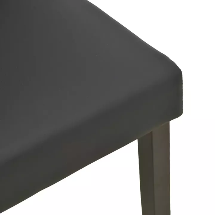 Καρέκλα Zeben pakoworld μαύρο PU με πόδι μαύρο rubberwood 43,5x55,5x93,5εκ