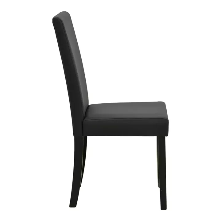 Καρέκλα Zeben pakoworld μαύρο PU με πόδι μαύρο rubberwood 43,5x55,5x93,5εκ