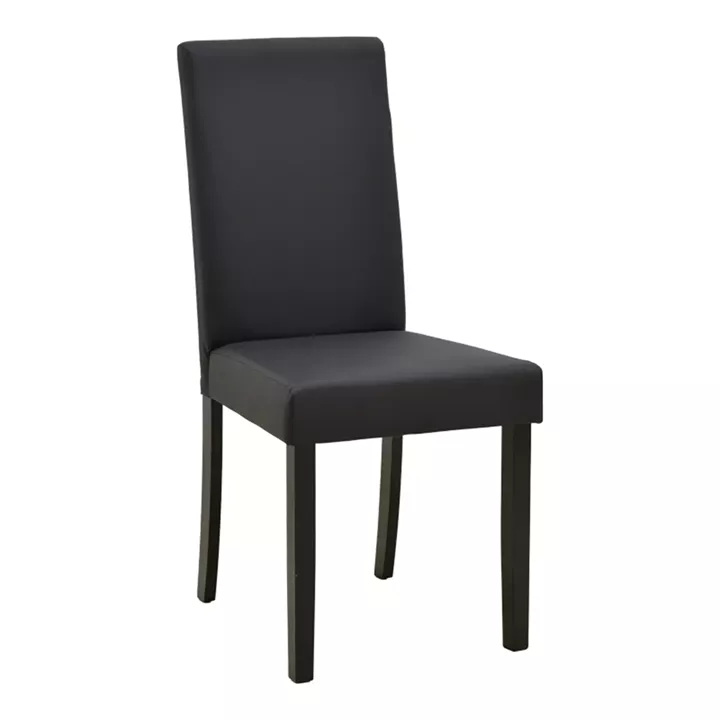 Καρέκλα Zeben pakoworld μαύρο PU με πόδι μαύρο rubberwood 43,5x55,5x93,5εκ