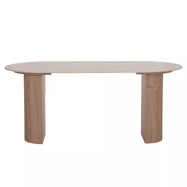 DINING TABLE MELLOW HM18416 MDF LEGS--CERAMIC TOP IN WHITE MARBLE COLORING 180x90x76Hcm.