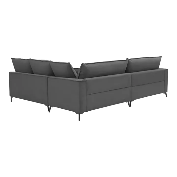 Reversible corner sofa Almy pakoworld anthracite fabric 271x219x91cm