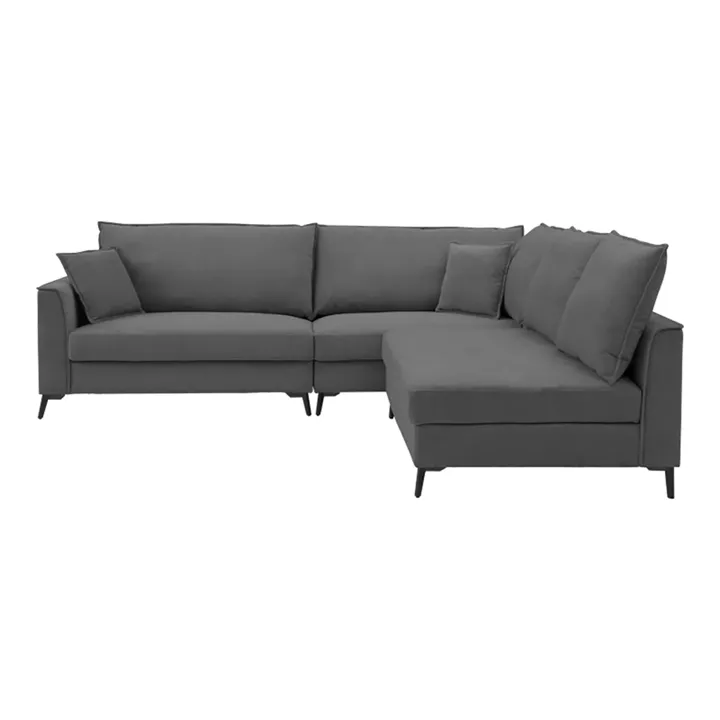 Reversible corner sofa Almy pakoworld anthracite fabric 271x219x91cm
