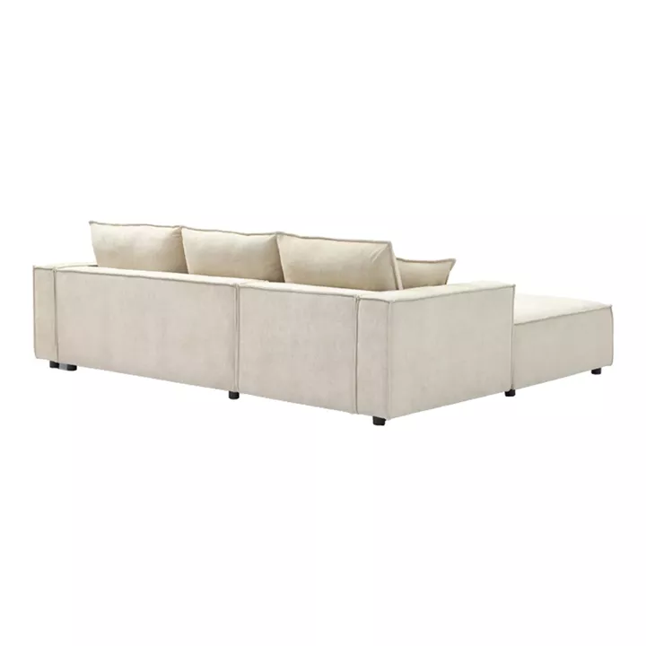 Right corner sofa Maden pakoworld beige fabric 279x203x90cm
