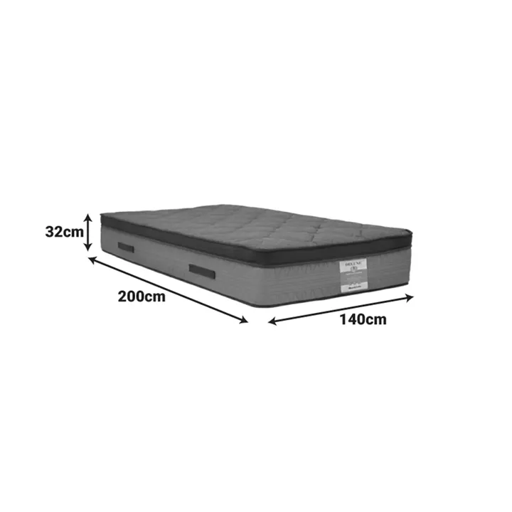 Mattress Deluxe pakoworld pocket spring double sided 32cm 140x200cm