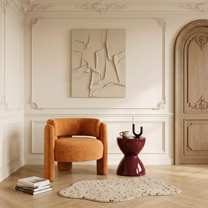 Armchair Janko pakoworld amber fabric 67x78x71cm