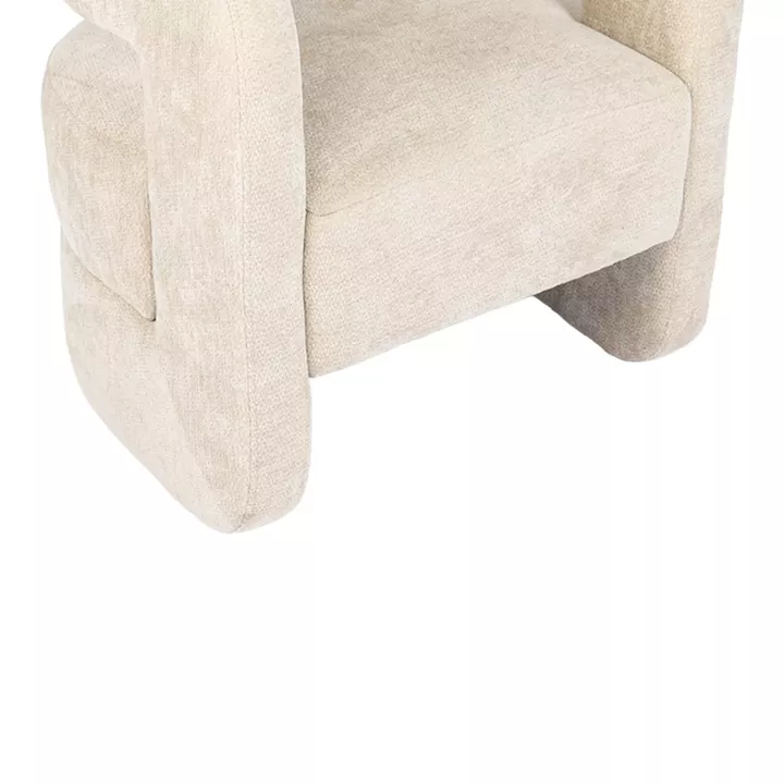 Armchair Coconda pakoworld beige fabric 63x68x71cm