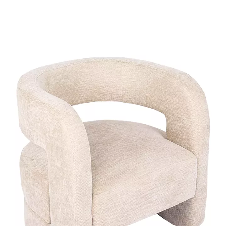 Armchair Coconda pakoworld beige fabric 63x68x71cm