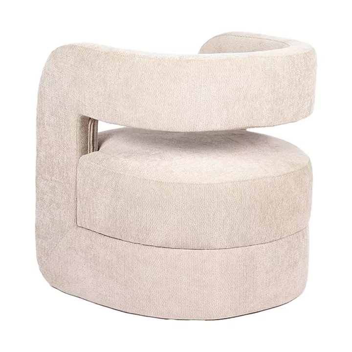 Armchair Coconda pakoworld beige fabric 63x68x71cm