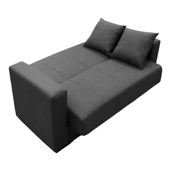 Vox Sofa bed pakoworld two seater with storage space anthracite fabric 150x84x83cm