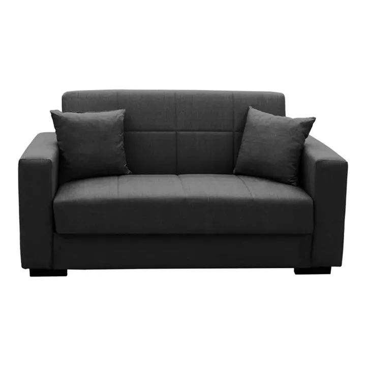 Vox Sofa bed pakoworld two seater with storage space anthracite fabric 150x84x83cm