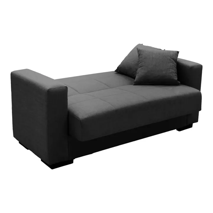 Vox Sofa bed pakoworld two seater with storage space anthracite fabric 150x84x83cm