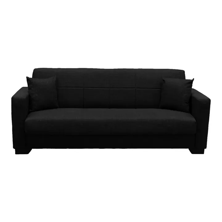 Vox Sofa bed pakoworld three seater with storage space anthracite fabric 210x84x83cm