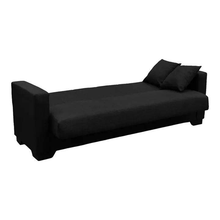 Vox Sofa bed pakoworld three seater with storage space anthracite fabric 210x84x83cm