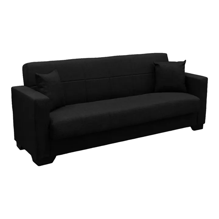 Vox Sofa bed pakoworld three seater with storage space anthracite fabric 210x84x83cm