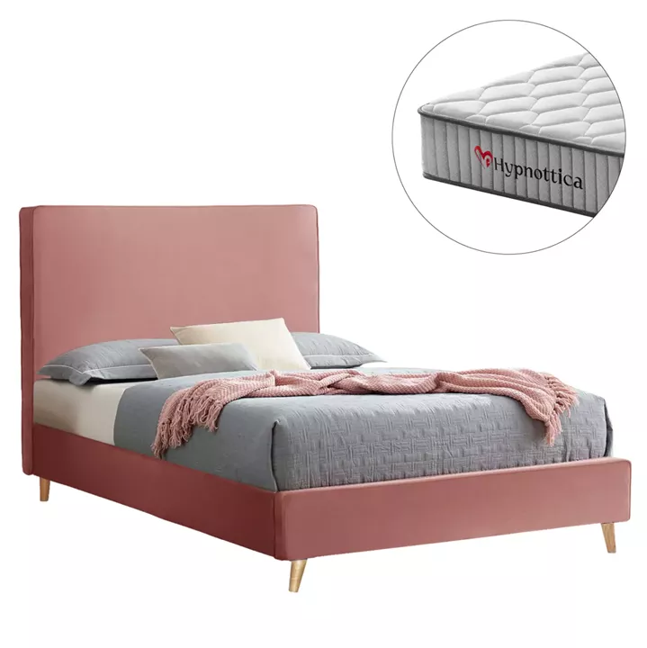 ΚΡΕΒΑΤΙ ΗΜΙΔΙΠΛΟ ΜΕ ΣΤΡΩΜΑ MAYLIN HM10758.02 ΒΕΛΟΥΔΟ ΣΑΠΙΟ ΜΗΛΟ--ΣΤΡΩΜΑ 120Χ200εκ