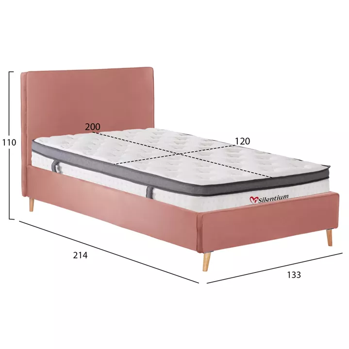 ΚΡΕΒΑΤΙ ΗΜΙΔΙΠΛΟ ΜΕ ΣΤΡΩΜΑ MAYLIN HM10802 ΒΕΛΟΥΔΟ ΣΑΠΙΟ ΜΗΛΟ--ΣΤΡΩΜΑ 120Χ200εκ