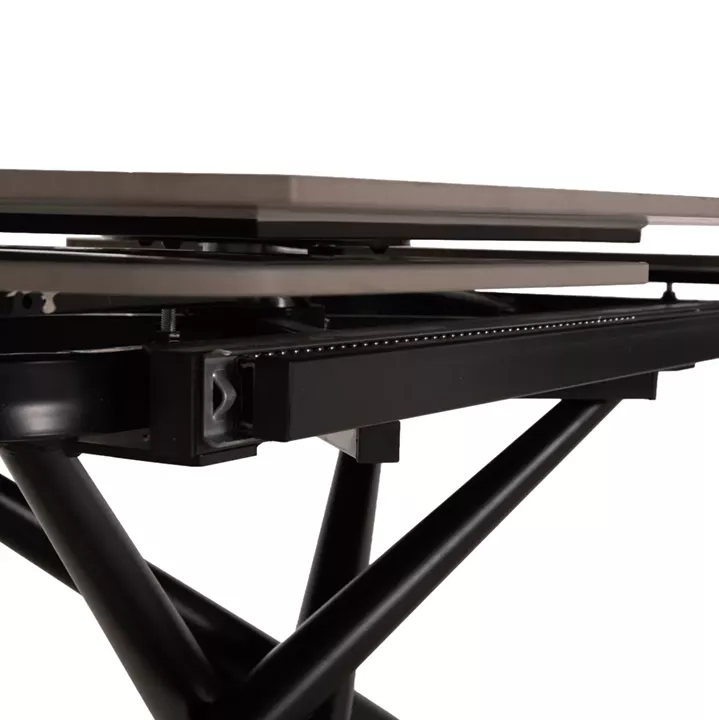 DINING TABLE EXTENDABLE VANTA HM18408 CERAMIC TOP IN GREY MARBLE COLORING 136-199x90x77Hcm.