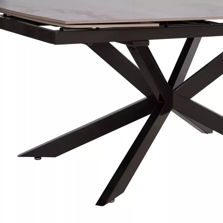 ΤΡΑΠΕΖΙ ΕΠΕΚΤΕΙΝΟΜΕΝΟ AIRA HM18411 ΚΕΡΑΜΙΚΟ TOP ΣΕ ΛΕΥΚΟ/ΚΑΦΕ ΜΑΡΜΑΡΟ 165/240x90x76Υεκ
