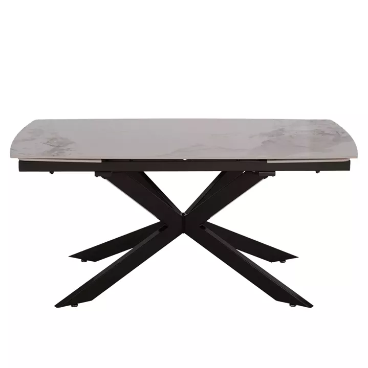 ΤΡΑΠΕΖΙ ΕΠΕΚΤΕΙΝΟΜΕΝΟ AIRA HM18411 ΚΕΡΑΜΙΚΟ TOP ΣΕ ΛΕΥΚΟ/ΚΑΦΕ ΜΑΡΜΑΡΟ 165/240x90x76Υεκ