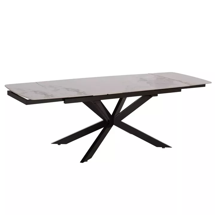ΤΡΑΠΕΖΙ ΕΠΕΚΤΕΙΝΟΜΕΝΟ AIRA HM18411 ΚΕΡΑΜΙΚΟ TOP ΣΕ ΛΕΥΚΟ/ΚΑΦΕ ΜΑΡΜΑΡΟ 165/240x90x76Υεκ