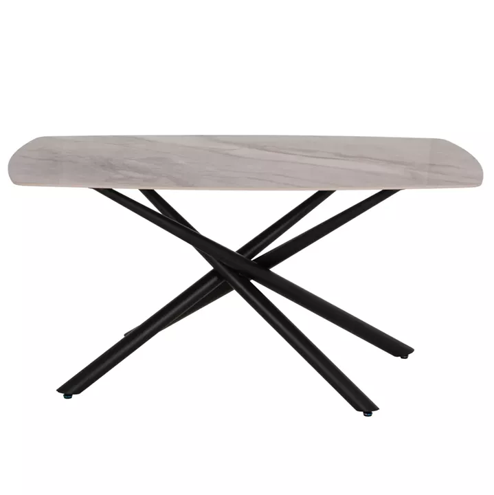 ΤΡΑΠΕΖΙ ΤΡΑΠΕΖΑΡΙΑΣ ISKA HM18420 ΚΕΡΑΜΙΚΟ TOP ΣΕ ΛΕΥΚΟ/ΚΑΦΕ ΜΑΡΜΑΡΟ 160x90x79Υεκ