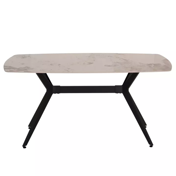ΤΡΑΠΕΖΙ ΤΡΑΠΕΖΑΡΙΑΣ AIKA HM18421 ΚΕΡΑΜΙΚΟ TOP ΣΕ ΛΕΥΚΟ/ΧΡΥΣΟ ΜΑΡΜΑΡΟ 160x90x79Υεκ