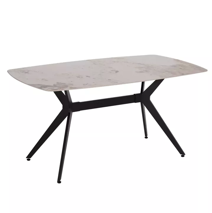 ΤΡΑΠΕΖΙ ΤΡΑΠΕΖΑΡΙΑΣ AIKA HM18421 ΚΕΡΑΜΙΚΟ TOP ΣΕ ΛΕΥΚΟ/ΧΡΥΣΟ ΜΑΡΜΑΡΟ 160x90x79Υεκ