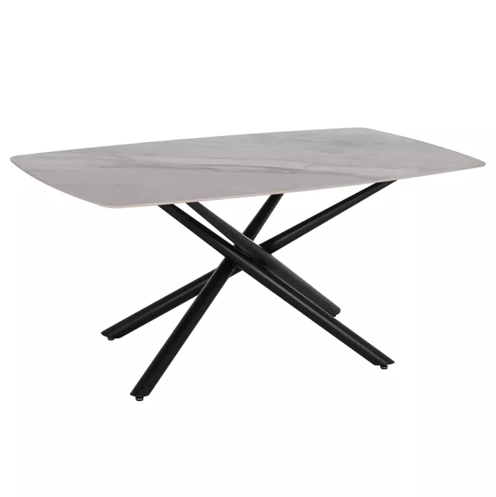 ΤΡΑΠΕΖΙ ΤΡΑΠΕΖΑΡΙΑΣ ISKA HM18423 ΚΕΡΑΜΙΚΟ TOP ΣΕ ΛΕΥΚΟ/ΚΑΦΕ ΜΑΡΜΑΡΟ 178x89x79Υεκ