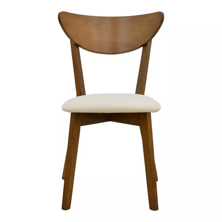 Καρέκλα Canon pakoworld καρυδί rubberwood εκρού ύφασμα 43x52x83,5εκ
